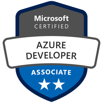 Microsoft Certified: Azure Developer Associate (AZ-204) badge